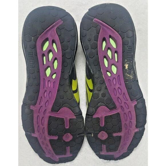 Puma Womens Shoes Size 4.5 Purple Yellow Athletic Running Webtech Web Cage - Picture 2 of 5